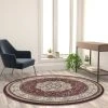 Flash Furniture Burgundy 5' x 5' Persian Style Round Area Rug