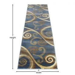 Flash Furniture Blue 2' x 7' Distressed Abstract Area Rug -Rugs&Mats Official Shop Belnick20LLC OKRxxRG1100xx27xxBLxxGGxxDIMSxx9784d8