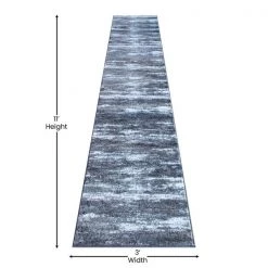 Flash Furniture 2' x 11' Gray Distressed Olefin Area Rug -Rugs&Mats Official Shop Belnick20LLC OKRxxRG1102xx211xxGYxxGGxxDIMSxxefd3e4