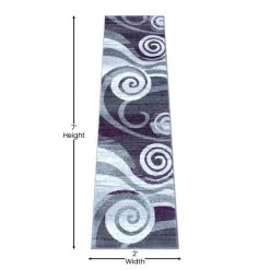 Flash Furniture Purple 2' x 7' Modern Swirl Pattern Area Rug -Rugs&Mats Official Shop Belnick20LLC OKRxxRG1103xx27xxPUxxGGxxDIMSxx3fe33b
