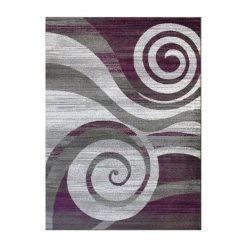Flash Furniture Purple 4' x 5' Modern Swirl Pattern Area Rug -Rugs&Mats Official Shop Belnick20LLC OKRxxRG1103xx45xxPUxxGGxxbd80ca