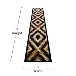 Flash Furniture Brown 2' x 11' Diamond Patterned Area Rug -Rugs&Mats Official Shop Belnick20LLC OKRxxRG1106xx211xxBNxxGGxxDIMSxxfa2374