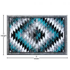 Flash Furniture Turquoise 2' x 3' Diamond Patterned Area Rug -Rugs&Mats Official Shop Belnick20LLC OKRxxRG1106xx23xxTQxxGGxxDIMSxx074bdf