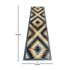 Flash Furniture Blue 2' x 7' Diamond Patterned Area Rug -Rugs&Mats Official Shop Belnick20LLC OKRxxRG1106xx27xxBLxxGGxxDIMSxx6aeaa0