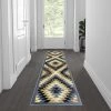 Flash Furniture Blue 2' x 7' Diamond Patterned Area Rug -Rugs&Mats Official Shop Belnick20LLC OKRxxRG1106xx27xxBLxxGGxxLSxx62a594