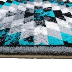 Flash Furniture Turquoise 2' x 7' Diamond Patterned Area Rug -Rugs&Mats Official Shop Belnick20LLC OKRxxRG1106xx27xxTQxxGGxxinset1xx74d382
