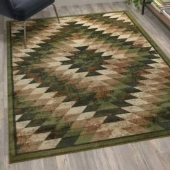 Flash Furniture Green 5' x 7' Diamond Patterned Area Rug -Rugs&Mats Official Shop Belnick20LLC OKRxxRG1106xx57xxGNxxGGxxLS2xx6227d1