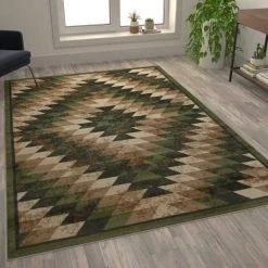 Flash Furniture Green 6' x 9' Diamond Patterned Area Rug -Rugs&Mats Official Shop Belnick20LLC OKRxxRG1106xx69xxGNxxGGxxLS2xxa7ec37