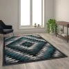 Flash Furniture Turquoise 6' x 9' Diamond Patterned Area Rug