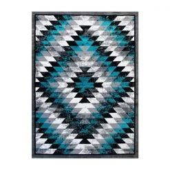Flash Furniture Turquoise 6' x 9' Diamond Patterned Area Rug -Rugs&Mats Official Shop Belnick20LLC OKRxxRG1106xx69xxTQxxGGxxc6226f