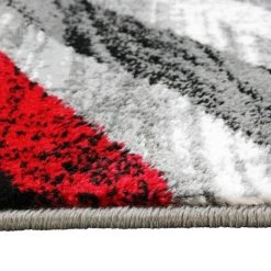 Flash Furniture Red 2' x 7' Modern Waves Indoor Olefin Area Rug -Rugs&Mats Official Shop Belnick20LLC OKRxxRG1107xx27xxRDxxGGxxinset1xxcacb0e