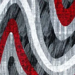 Flash Furniture Red 5' x 7' Modern Waves Indoor Olefin Area Rug -Rugs&Mats Official Shop Belnick20LLC OKRxxRG1107xx57xxRDxxGGxxSAMPLExx082215
