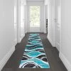 Flash Furniture Turquoise 2' x 11' Ripple Pattern Indoor Area Rug -Rugs&Mats Official Shop Belnick20LLC OKRxxRG1109xx211xxTQxxGGxxLSxxe4c72b
