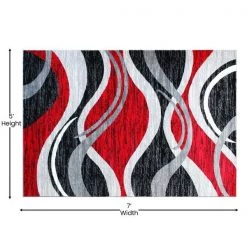Flash Furniture Red 5' x 7' Ripple Patterned Indoor Area Rug -Rugs&Mats Official Shop Belnick20LLC OKRxxRG1109xx57xxRDxxGGxxDIMSxx7055f2