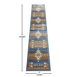 Flash Furniture Blue 2 x 11 Southwestern Style Patterned Area Rug -Rugs&Mats Official Shop Belnick20LLC OKRxxRG1113xx211xxBLxxGGxxDIMSxx42479d