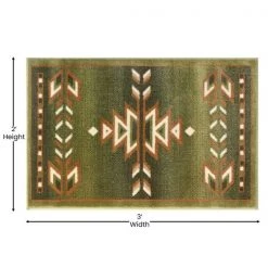 Flash Furniture Green 2 x 3 Southwestern Style Patterned Area Rug -Rugs&Mats Official Shop Belnick20LLC OKRxxRG1113xx23xxGNxxGGxxDIMSxx5edca6