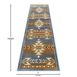 Flash Furniture Blue 2 x 7 Southwestern Style Patterned Area Rug -Rugs&Mats Official Shop Belnick20LLC OKRxxRG1113xx27xxBLxxGGxxDIMSxxf56fa3