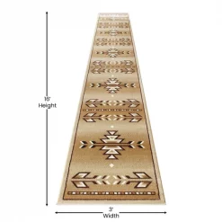 Flash Furniture Brown 3 x 16 Southwestern Style Patterned Area Rug -Rugs&Mats Official Shop Belnick20LLC OKRxxRG1113xx316xxBGxxGGxxDIMSxxcc3d75