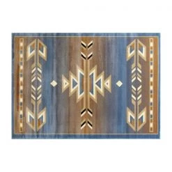 Flash Furniture Blue 4 x 5 Southwestern Style Patterned Area Rug -Rugs&Mats Official Shop Belnick20LLC OKRxxRG1113xx45xxBLxxGGxx324d77