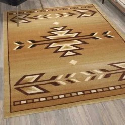 Flash Furniture Brown 5 x 7 Southwestern Style Patterned Area Rug -Rugs&Mats Official Shop Belnick20LLC OKRxxRG1113xx57xxBGxxGGxxLS2xx004cf0