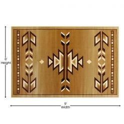 Flash Furniture Brown 6 x 9 Southwestern Style Patterned Area Rug -Rugs&Mats Official Shop Belnick20LLC OKRxxRG1113xx69xxBGxxGGxxDIMSxx8dd76b
