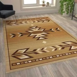 Flash Furniture Brown 6 x 9 Southwestern Style Patterned Area Rug -Rugs&Mats Official Shop Belnick20LLC OKRxxRG1113xx69xxBGxxGGxxLS2xx29b5fd