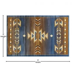 Flash Furniture Blue 6 x 9 Southwestern Style Patterned Area Rug -Rugs&Mats Official Shop Belnick20LLC OKRxxRG1113xx69xxBLxxGGxxDIMSxx3605c1