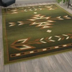 Flash Furniture Green 8 x 10 Southwestern Style Patterned Area Rug -Rugs&Mats Official Shop Belnick20LLC OKRxxRG1113xx810xxGNxxGGxxLS2xx6c009f
