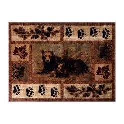 Flash Furniture 2' x 3' Brown Mother Bear & Cubs Olefin Area Rug -Rugs&Mats Official Shop Belnick20LLC OKRxxRG1114xx23xxBNxxGGxx0afbd5