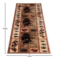 Flash Furniture 2' x 7' Brown Mother Bear & Cubs Olefin Area Rug -Rugs&Mats Official Shop Belnick20LLC OKRxxRG1114xx27xxBNxxGGxxDIMSxx5a7e6d
