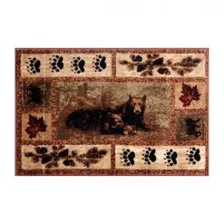 Flash Furniture 6' x 9' Brown Mother Bear & Cubs Olefin Area Rug -Rugs&Mats Official Shop Belnick20LLC OKRxxRG1114xx69xxBNxxGGxx5b889a