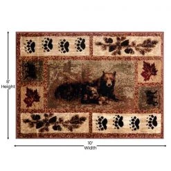 Flash Furniture 8' x 10' Brown Mother Bear & Cubs Olefin Area Rug -Rugs&Mats Official Shop Belnick20LLC OKRxxRG1114xx810xxBNxxGGxxDIMSxxa0c848