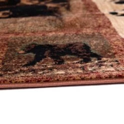 Flash Furniture 2' x 11' Brown Mother Bear & Cubs Olefin Area Rug -Rugs&Mats Official Shop Belnick20LLC OKRxxRG113xx211xxBNxxGGxxinset1xxcb3fbf