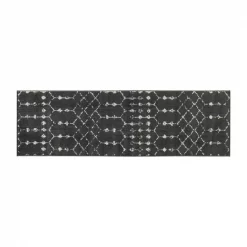 Flash Furniture Geometric Bohemian Low Pile Rug - 2' x 6' - Dark Gray/Ivory Polyester -Rugs&Mats Official Shop Belnick20LLC RCxxCR19xx1330xx26xxGRxxGGxx20bc77