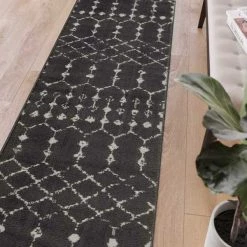 Flash Furniture Geometric Bohemian Low Pile Rug - 2' x 6' - Dark Gray/Ivory Polyester -Rugs&Mats Official Shop Belnick20LLC RCxxCR19xx1330xx26xxGRxxGGxxLS2xxf89f58