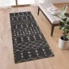 Flash Furniture Geometric Bohemian Low Pile Rug - 2' x 6' - Dark Gray/Ivory Polyester -Rugs&Mats Official Shop Belnick20LLC RCxxCR19xx1330xx26xxGRxxGGxxLSxx3733d7