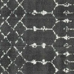 Flash Furniture Geometric Bohemian Low Pile Rug - 2' x 6' - Dark Gray/Ivory Polyester -Rugs&Mats Official Shop Belnick20LLC RCxxCR19xx1330xx26xxGRxxGGxxSAMPLExxd5d1d4
