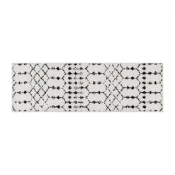 Flash Furniture Geometric Bohemian Low Pile Rug - 2'x6' - Ivory/Black -Rugs&Mats Official Shop Belnick20LLC RCxxCR19xx1330xx26xxWHxxGGxxb20875