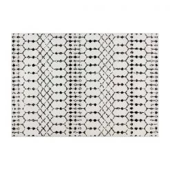 Flash Furniture Geometric Bohemian Low Pile Rug - 5' x 7' - Ivory/Black -Rugs&Mats Official Shop Belnick20LLC RCxxCR19xx1330xx57xxWHxxGGxxb25b91