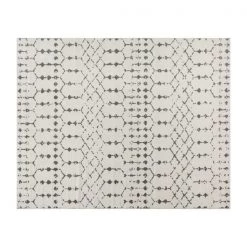 Flash Furniture Geometric Bohemian Low Pile Rug - 8' x 10' - Ivory/Gray Polyester -Rugs&Mats Official Shop Belnick20LLC RCxxCR19xx1330xx810xxIVxxGRxxGGxx8d57eb