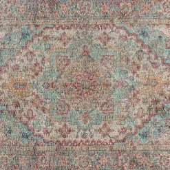 Flash Furniture Distressed Vintage Medallion Area Rug - 5' x 7' - Blue Multi Polyester -Rugs&Mats Official Shop Belnick20LLC RCxxEGxx202101xx01xx57xxBLxxGGxxSAMPLExxb040ea