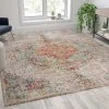 Flash Furniture Distressed Medallion Area Rug - 8' x 10' - Gray Multi Polyester -Rugs&Mats Official Shop Belnick20LLC RCxxEGxx202101xx02xx810xxGRxxGGxxLSxxa6bf94