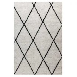 Flash Furniture Shag Style Diamond Trellis Area Rug - 5' x 7' - Ivory -Rugs&Mats Official Shop Belnick20LLC RCxxKJxx181070xx01xx57xxGGxx221e85
