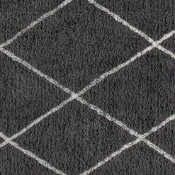 Flash Furniture Shag Style Diamond Trellis Area Rug - 5' x 7' - Charcoal/Ivory Polyester (PET) -Rugs&Mats Official Shop Belnick20LLC RCxxKJxx181070xx01xx57xxGRxxIVxxGGxxSAMPLExx0980b9