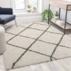 Flash Furniture 5'x7' Ivory/Black Diamond Trellis Shag Area Rug -Rugs&Mats Official Shop Belnick20LLC RCxxKJxx181070xx01xx57xxIVxxGRxxGGxxLSxx14cde5
