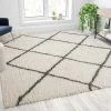 Flash Furniture 8'x10' Ivory/Black Diamond Trellis Shag Area Rug -Rugs&Mats Official Shop Belnick20LLC RCxxKJxx181070xx01xx810xxIVxxGRxxGGxxLSxx6d53ce