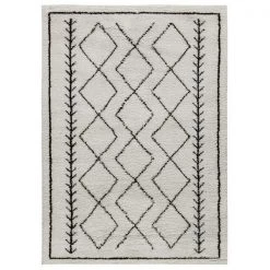 Flash Furniture Geometric Style Bohemian Shag Area Rug - 8' x 10' - Ivory -Rugs&Mats Official Shop Belnick20LLC RCxxMSxx202012xx01xx810xxGGxx81bddb
