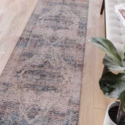 Flash Furniture Artisan Old English Style Traditional Rug - 2'x6' - Blue Polyester -Rugs&Mats Official Shop Belnick20LLC RCxxRG19xx016xx26xxGGxxLS2xx600573