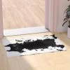 Flash Furniture Black 2x3 Faux Cowhide Print Indoor Area Rug
