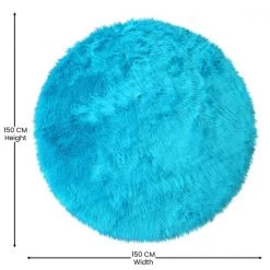 Flash Furniture Turquoise 5x5 Round Fluffy Faux Fur Area Rug -Rugs&Mats Official Shop Belnick20LLC YTGxxRGS1917xx55xxTQxxGGxxDIMSxx415747